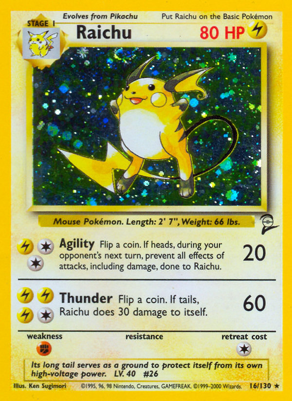 Raichu (16/130) [Base Set 2] | Eastridge Sports Cards & Games