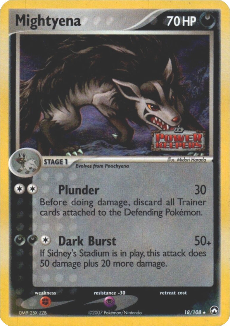 Mightyena (18/108) (Stamped) [EX: Power Keepers] | Eastridge Sports Cards & Games