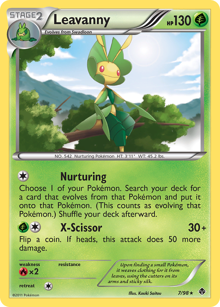 Leavanny (7/98) [Black & White: Emerging Powers] | Eastridge Sports Cards & Games