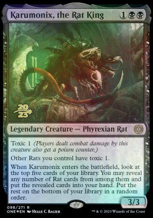 Karumonix, the Rat King [Phyrexia: All Will Be One Prerelease Promos] | Eastridge Sports Cards & Games