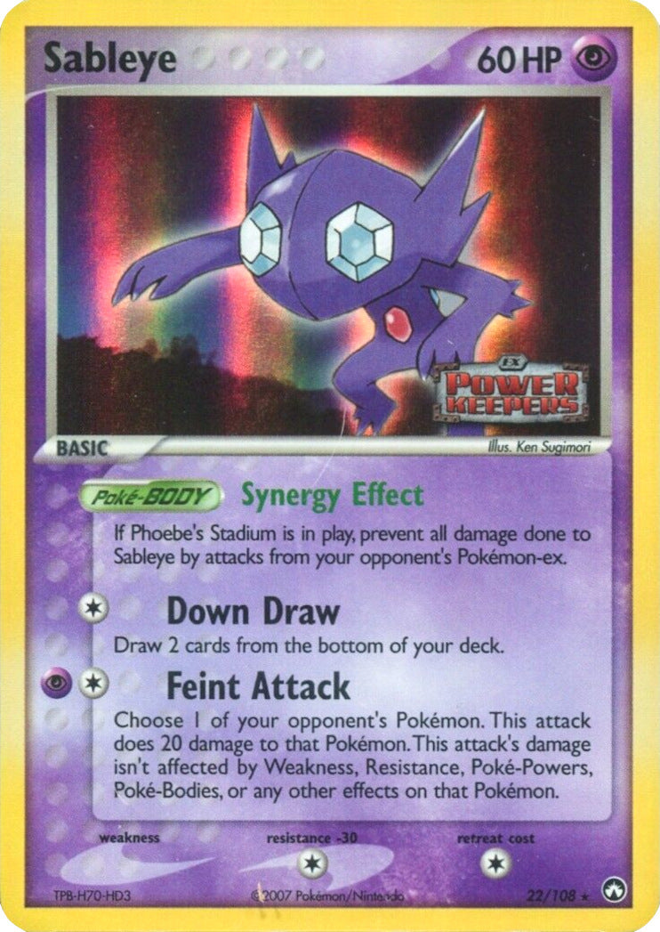 Sableye (22/108) (Stamped) [EX: Power Keepers] | Eastridge Sports Cards & Games