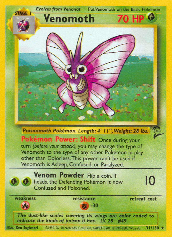 Venomoth (31/130) [Base Set 2] | Eastridge Sports Cards & Games