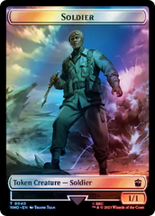 Soldier // Cyberman Double-Sided Token (Surge Foil) [Doctor Who Tokens] | Eastridge Sports Cards & Games