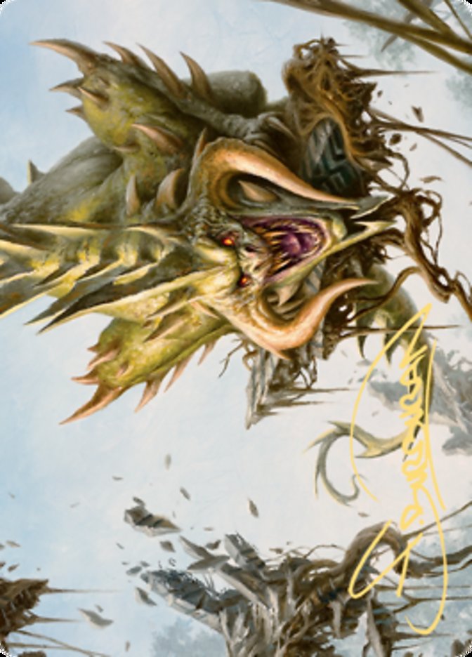 Canopy Baloth Art Card (Gold-Stamped Signature) [Zendikar Rising Art Series] | Eastridge Sports Cards & Games