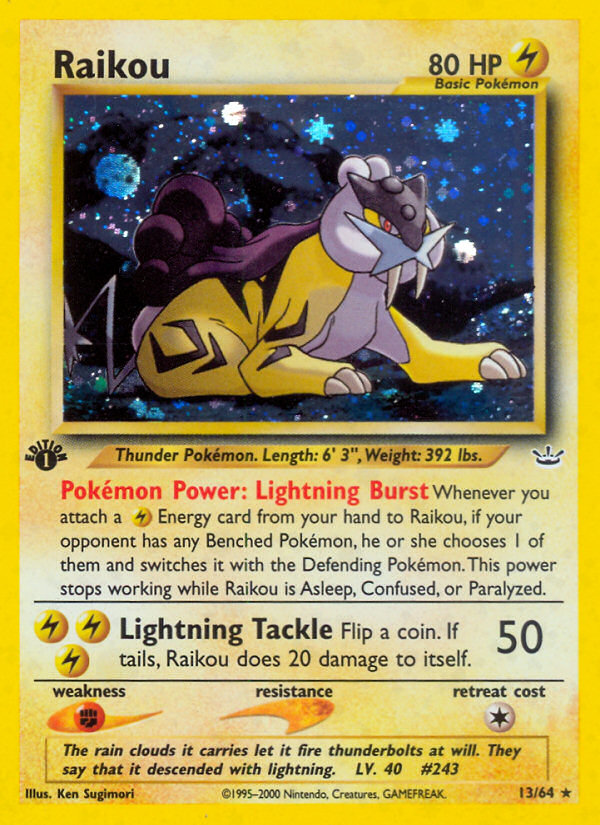 Raikou (13/64) [Neo Revelation 1st Edition] | Eastridge Sports Cards & Games