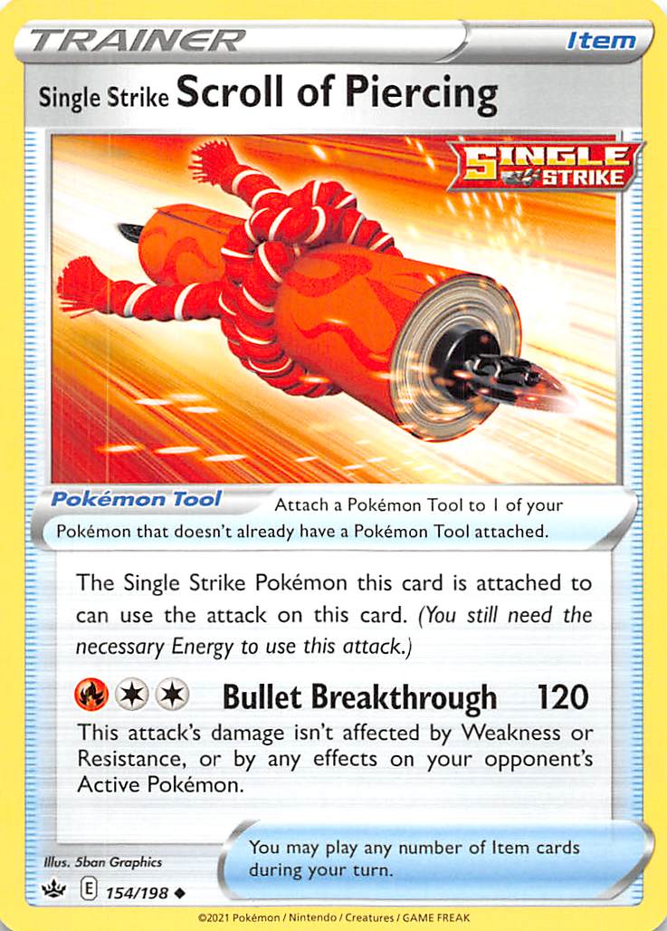 Single Strike Scroll of Piercing (154/198) [Sword & Shield: Chilling Reign] | Eastridge Sports Cards & Games