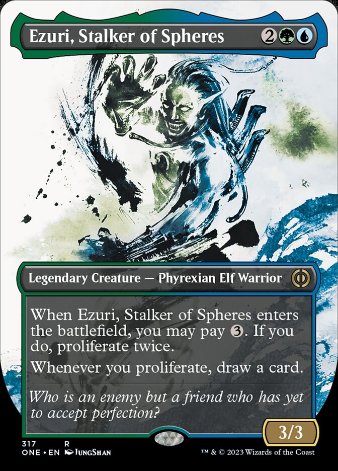 Ezuri, Stalker of Spheres (Borderless Ichor) [Phyrexia: All Will Be One] | Eastridge Sports Cards & Games