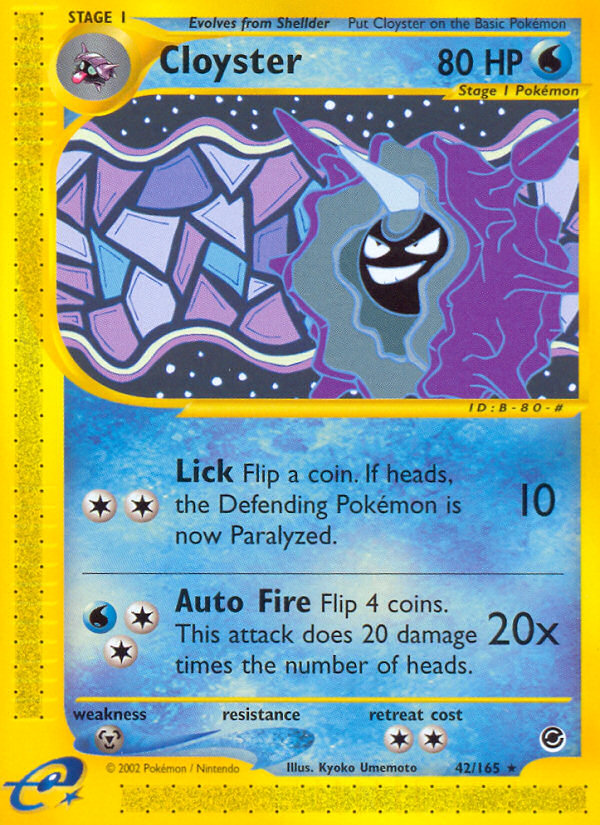 Cloyster (42/165) [Expedition: Base Set] | Eastridge Sports Cards & Games