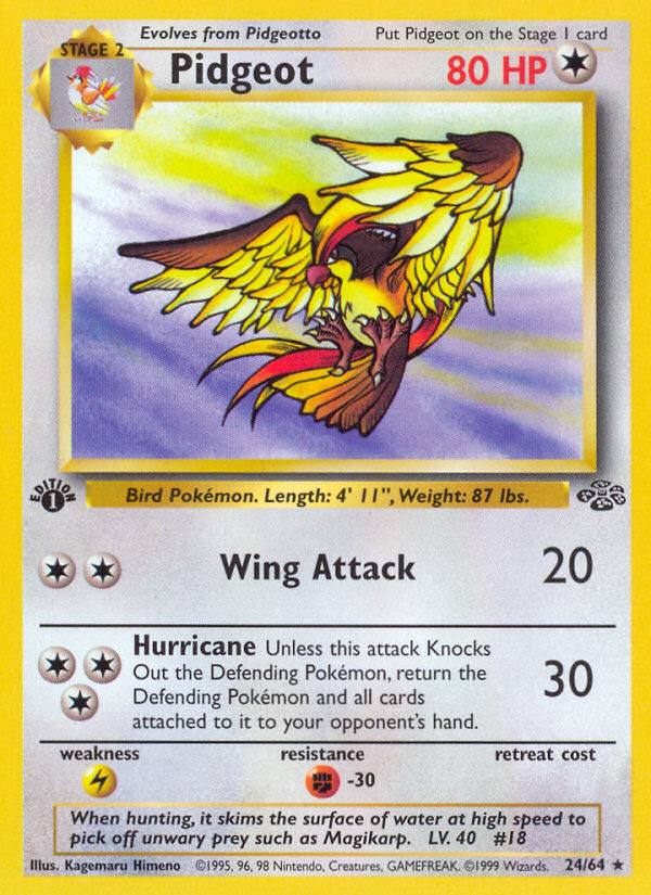 Pidgeot (24/64) [Jungle 1st Edition] | Eastridge Sports Cards & Games