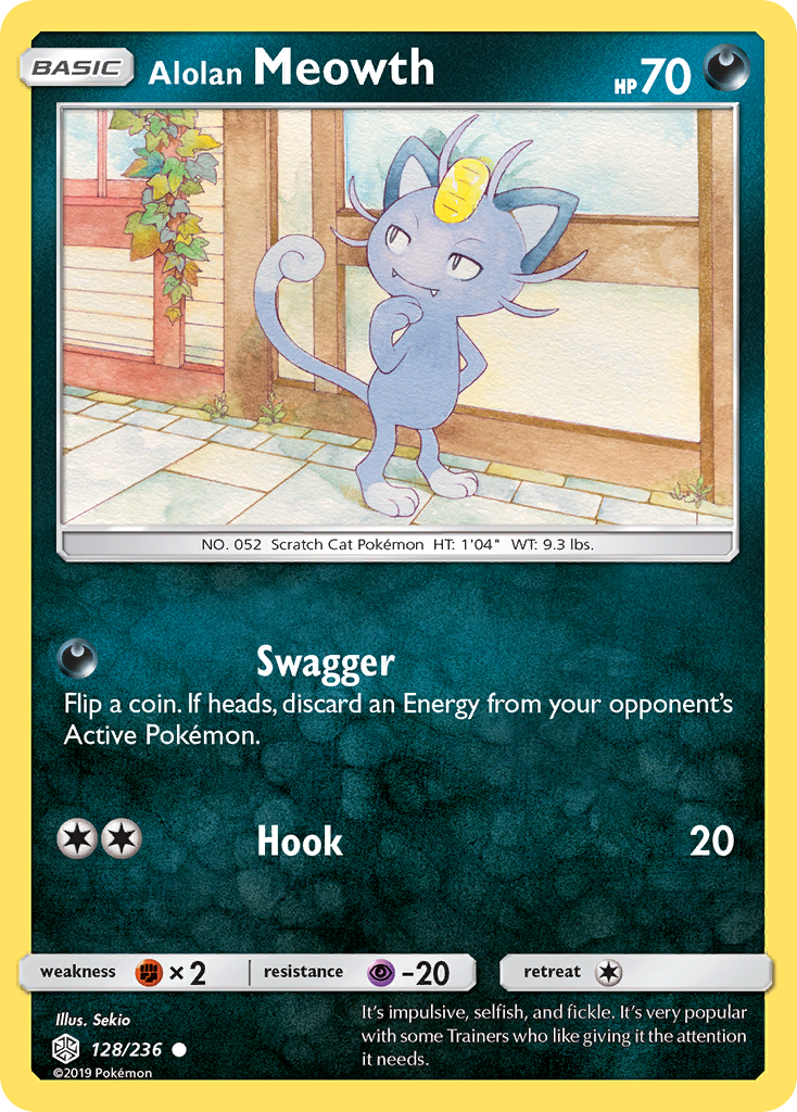 Alolan Meowth (128/236) [Sun & Moon: Cosmic Eclipse] | Eastridge Sports Cards & Games