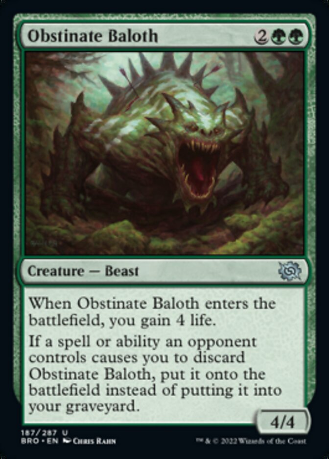 Obstinate Baloth [The Brothers' War] | Eastridge Sports Cards & Games