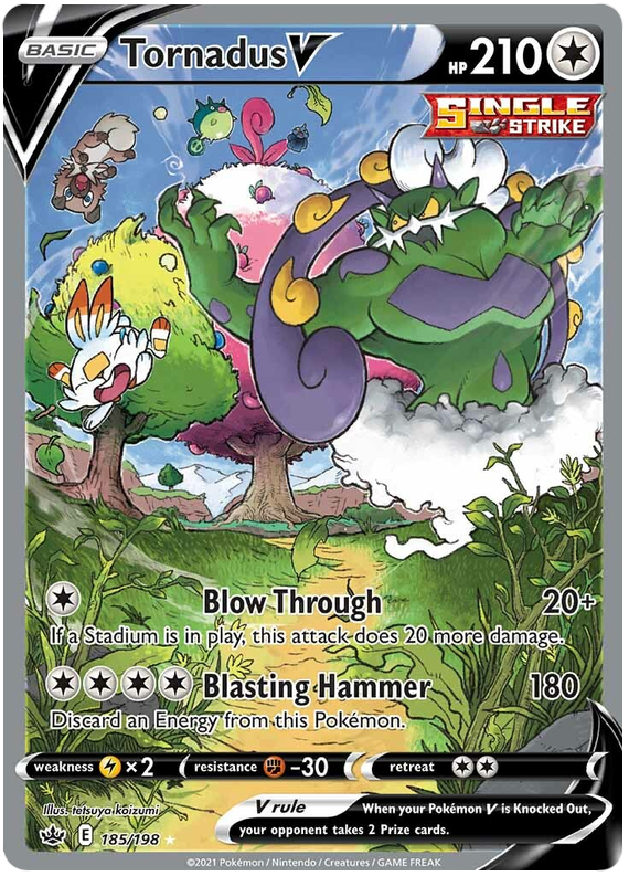 Tornadus V (185/198) [Sword & Shield: Chilling Reign] | Eastridge Sports Cards & Games