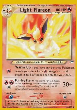 Light Flareon (46/105) [Neo Destiny Unlimited] | Eastridge Sports Cards & Games