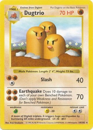 Dugtrio (19/102) [Base Set Shadowless Unlimited] | Eastridge Sports Cards & Games