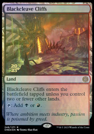 Blackcleave Cliffs [Phyrexia: All Will Be One Prerelease Promos] | Eastridge Sports Cards & Games