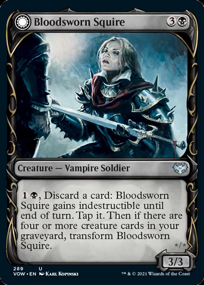 Bloodsworn Squire // Bloodsworn Knight (Showcase Fang Frame) [Innistrad: Crimson Vow] | Eastridge Sports Cards & Games