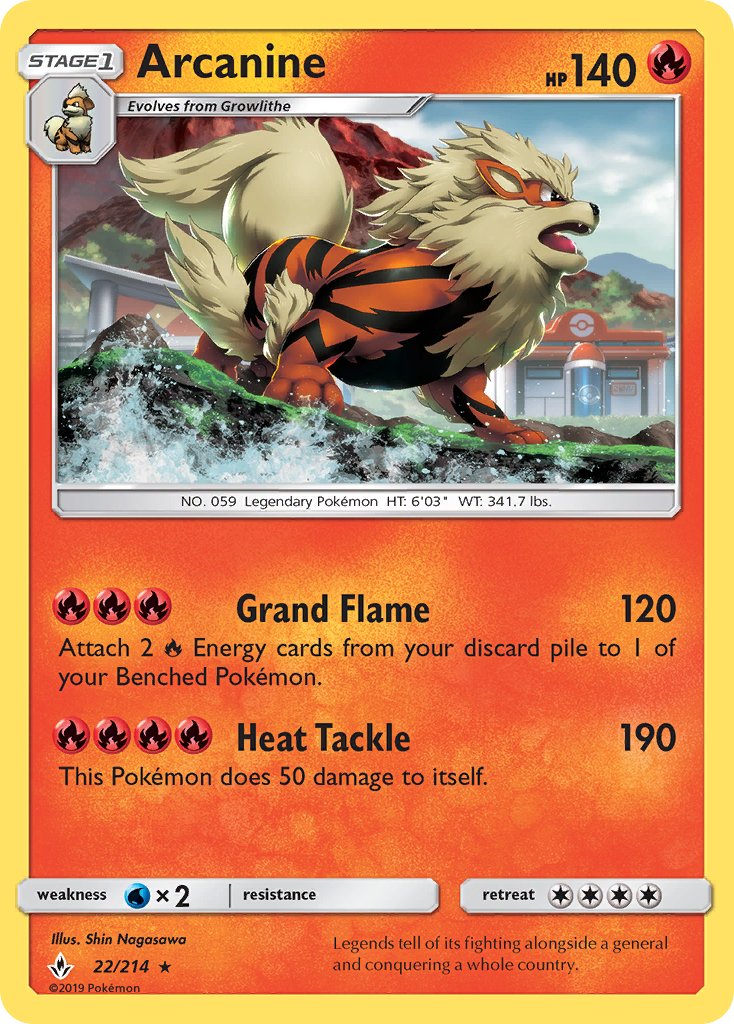 Arcanine (22/214) [Sun & Moon: Unbroken Bonds] | Eastridge Sports Cards & Games