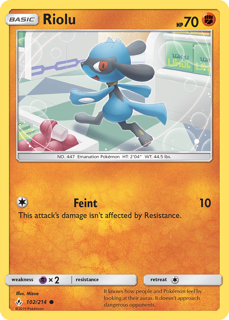 Riolu (102/214) [Sun & Moon: Unbroken Bonds] | Eastridge Sports Cards & Games