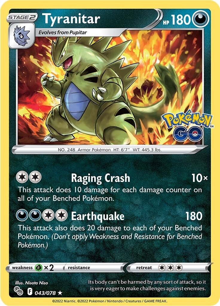 Tyranitar (043/078) [Pokémon GO] | Eastridge Sports Cards & Games