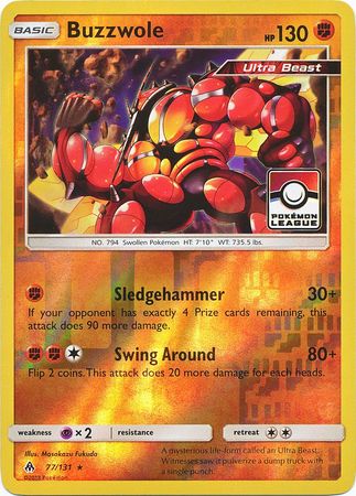 Buzzwole (77/131) (League Promo) [Sun & Moon: Forbidden Light] | Eastridge Sports Cards & Games