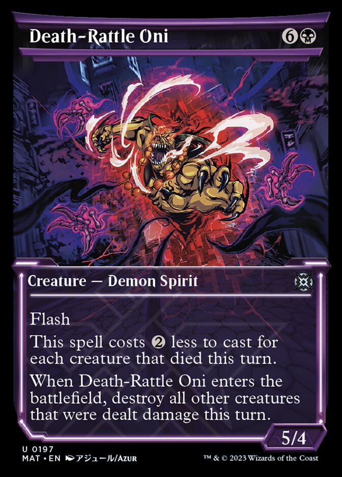 Death-Rattle Oni (Showcase Halo Foil) [March of the Machine: The Aftermath] | Eastridge Sports Cards & Games