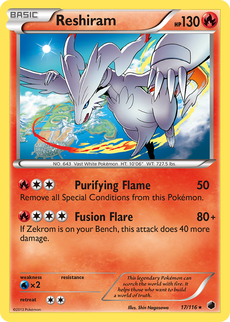 Reshiram (17/116) [Black & White: Plasma Freeze] | Eastridge Sports Cards & Games