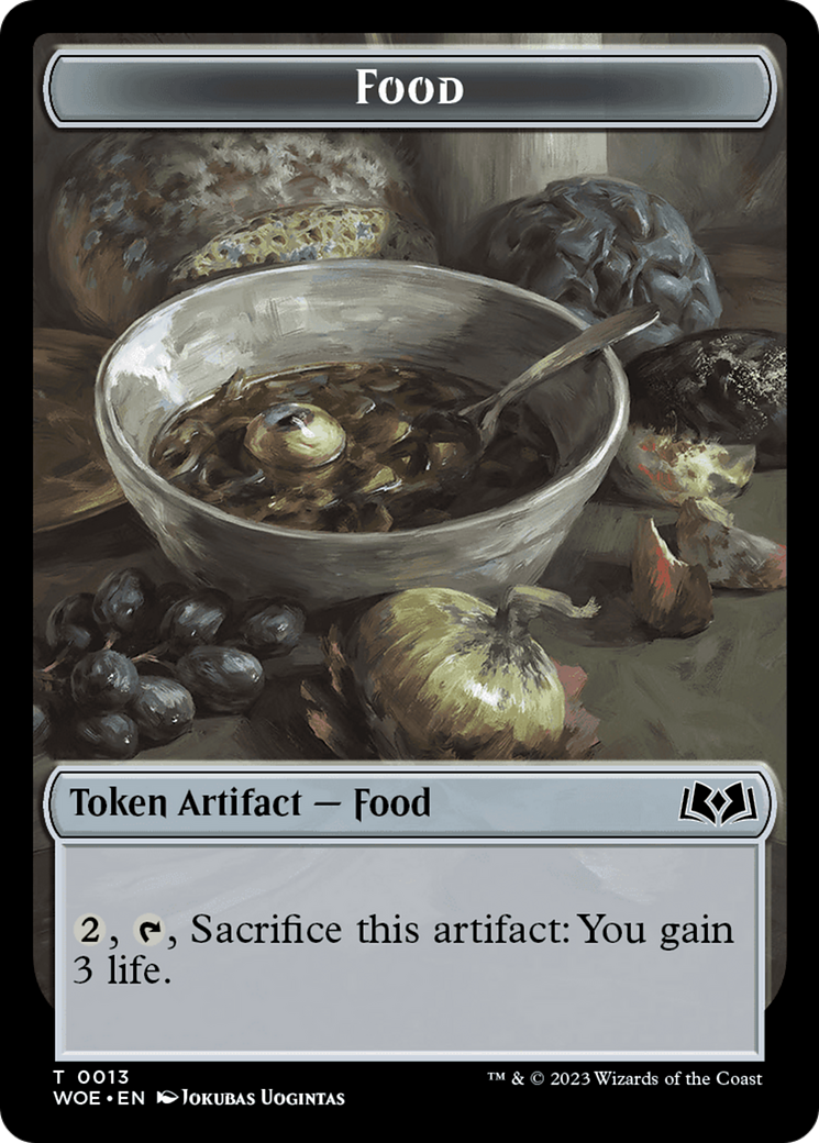 Faerie // Food (0013) Double-Sided Token [Wilds of Eldraine Tokens] | Eastridge Sports Cards & Games