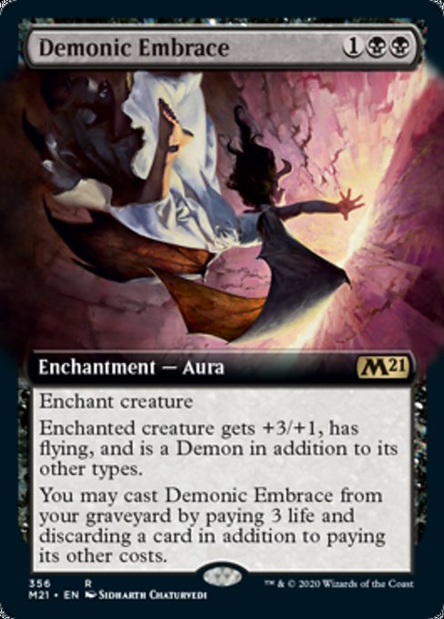 Demonic Embrace (Extended Art) [Core Set 2021] | Eastridge Sports Cards & Games