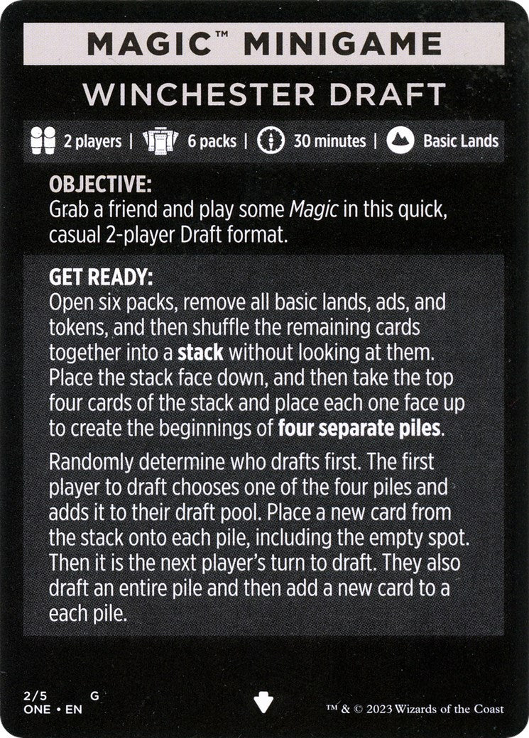 Winchester Draft (Magic Minigame) [Phyrexia: All Will Be One Minigame] | Eastridge Sports Cards & Games