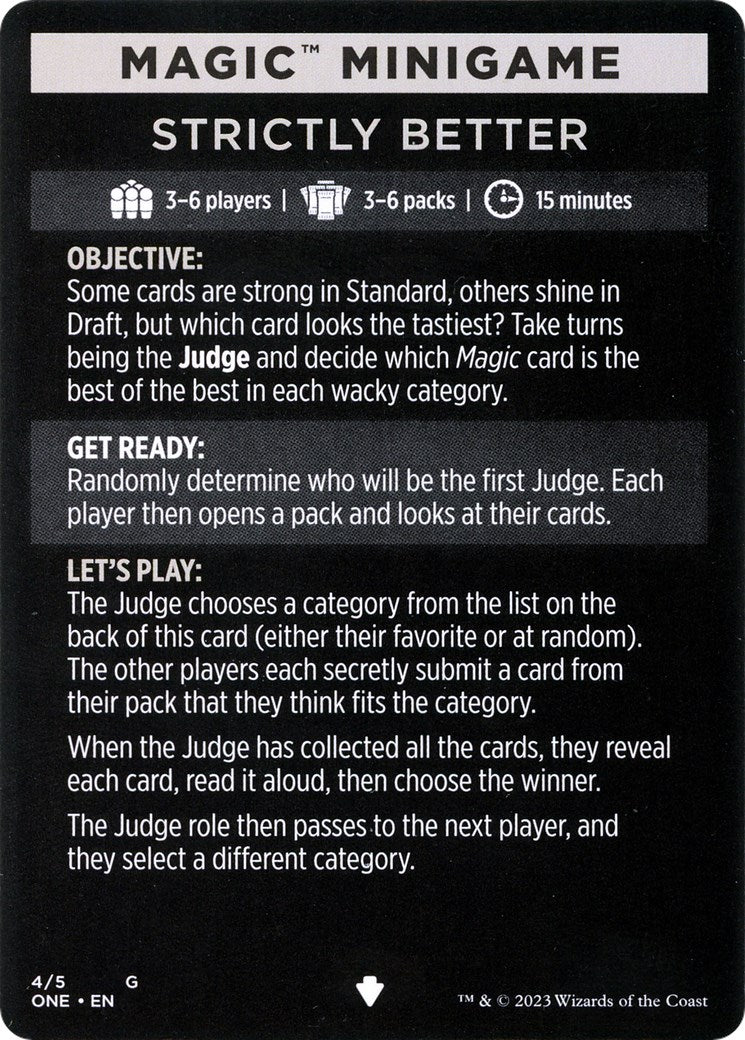 Strictly Better (Magic Minigame) [Phyrexia: All Will Be One Minigame] | Eastridge Sports Cards & Games