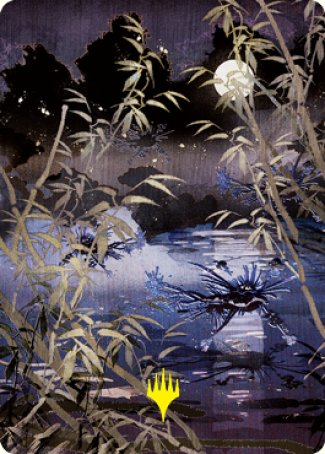 Swamp Art Card (Gold-Stamped Signature) [Kamigawa: Neon Dynasty Art Series] | Eastridge Sports Cards & Games