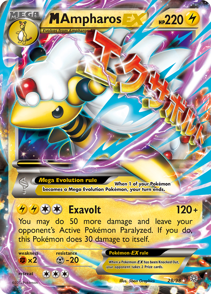 M Ampharos EX (28/98) [XY: Ancient Origins] | Eastridge Sports Cards & Games