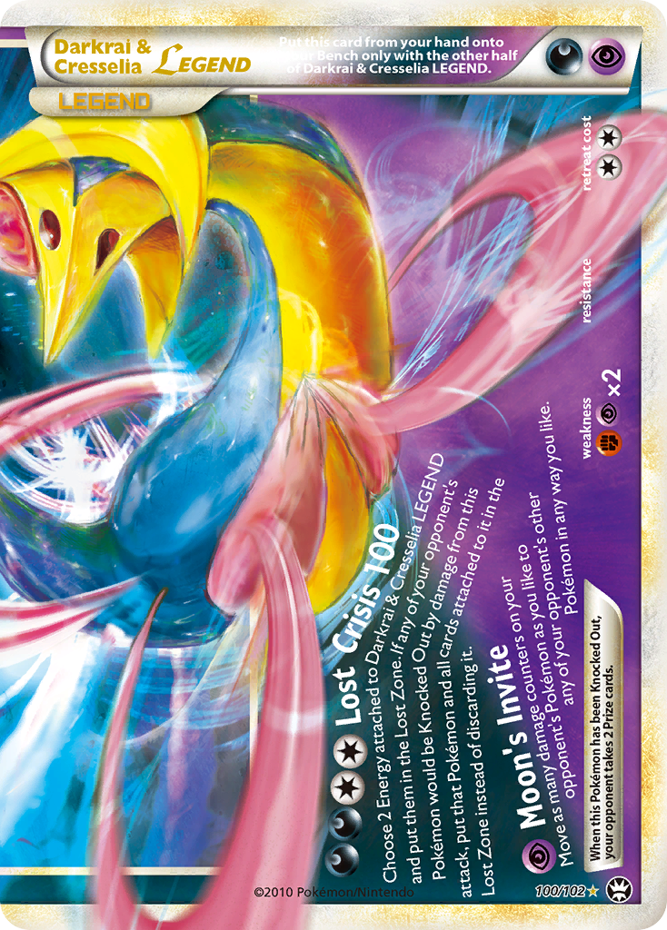 Darkrai & Cresselia LEGEND (100/102) [HeartGold & SoulSilver: Triumphant] | Eastridge Sports Cards & Games