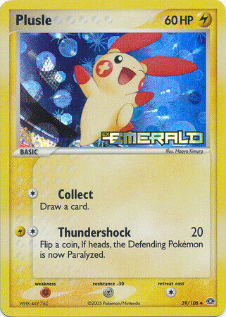 Plusle (39/106) (Stamped) [EX: Emerald] | Eastridge Sports Cards & Games