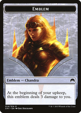 Emblem - Chandra, Roaring Flame [Magic Origins Tokens] | Eastridge Sports Cards & Games