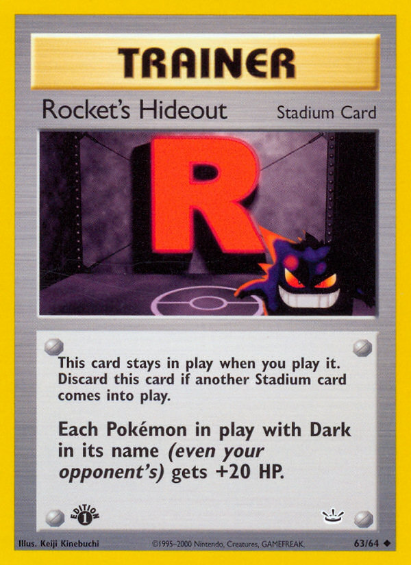 Rocket's Hideout (63/64) [Neo Revelation 1st Edition] | Eastridge Sports Cards & Games