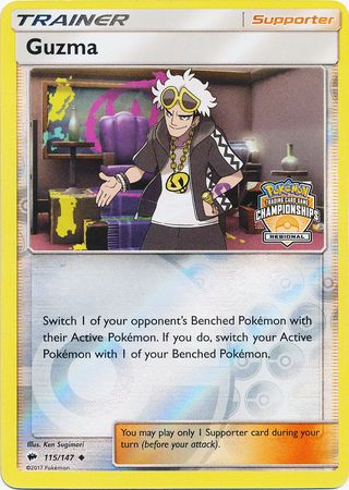 Guzma (115/147) (League Promo) [Sun & Moon: Burning Shadows] | Eastridge Sports Cards & Games