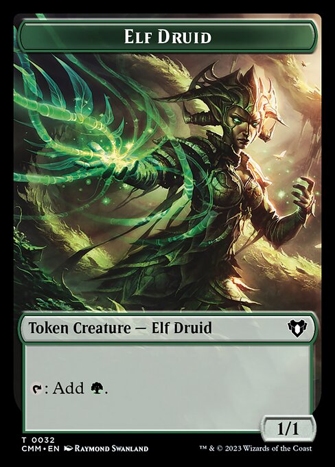 Saproling // Elf Druid Double-Sided Token [Commander Masters Tokens] | Eastridge Sports Cards & Games