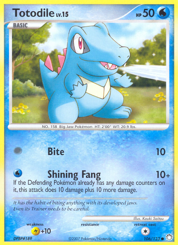 Totodile (106/123) [Diamond & Pearl: Mysterious Treasures] | Eastridge Sports Cards & Games