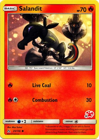 Salandit (25/156) (Charizard Stamp #31) [Battle Academy 2020] | Eastridge Sports Cards & Games