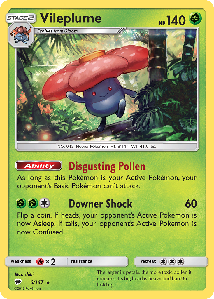 Vileplume (6/147) [Sun & Moon: Burning Shadows] | Eastridge Sports Cards & Games