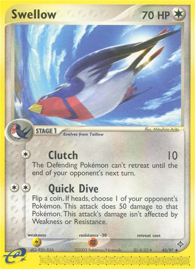Swellow (45/97) [EX: Dragon] | Eastridge Sports Cards & Games