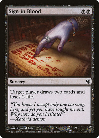 Sign in Blood [Archenemy] | Eastridge Sports Cards & Games