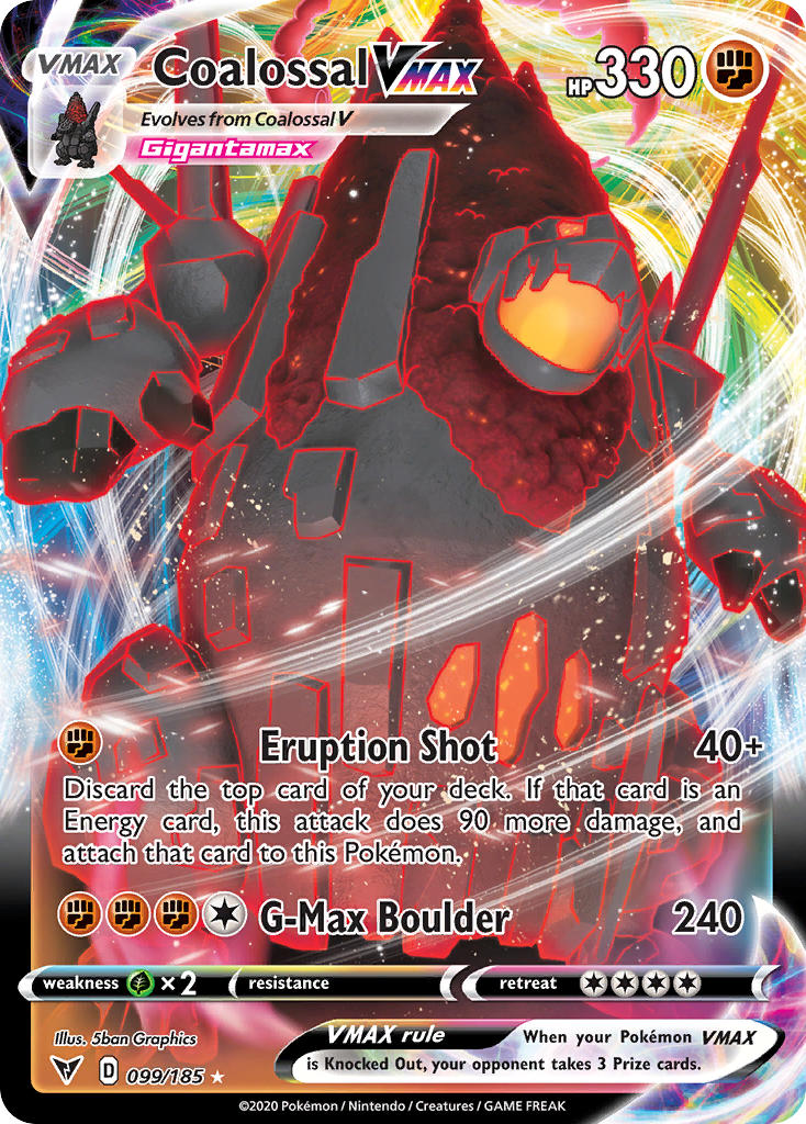 Coalossal VMAX (099/185) [Sword & Shield: Vivid Voltage] | Eastridge Sports Cards & Games