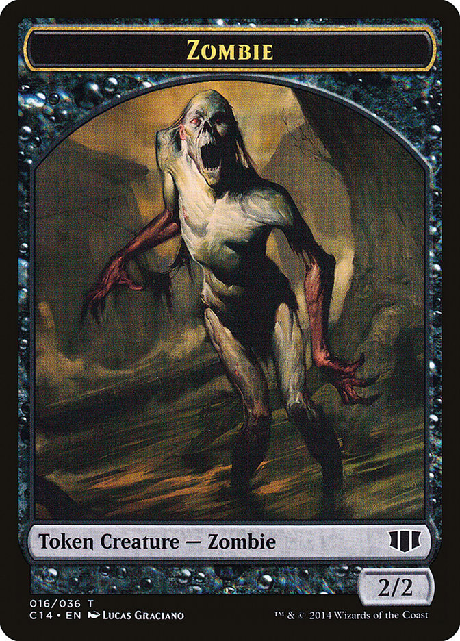 Demon (012/036) // Zombie (016/036) Double-sided Token [Commander 2014 Tokens] | Eastridge Sports Cards & Games