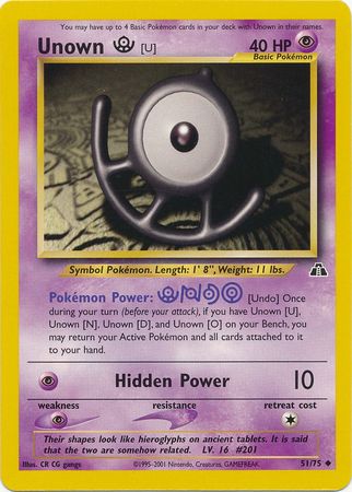 Unown [U] (51/75) [Neo Discovery Unlimited] | Eastridge Sports Cards & Games