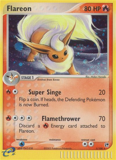 Flareon (5/100) [EX: Sandstorm] | Eastridge Sports Cards & Games