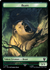 Beast // Treefolk Double Sided Token [The Lord of the Rings: Tales of Middle-Earth Commander Tokens] | Eastridge Sports Cards & Games