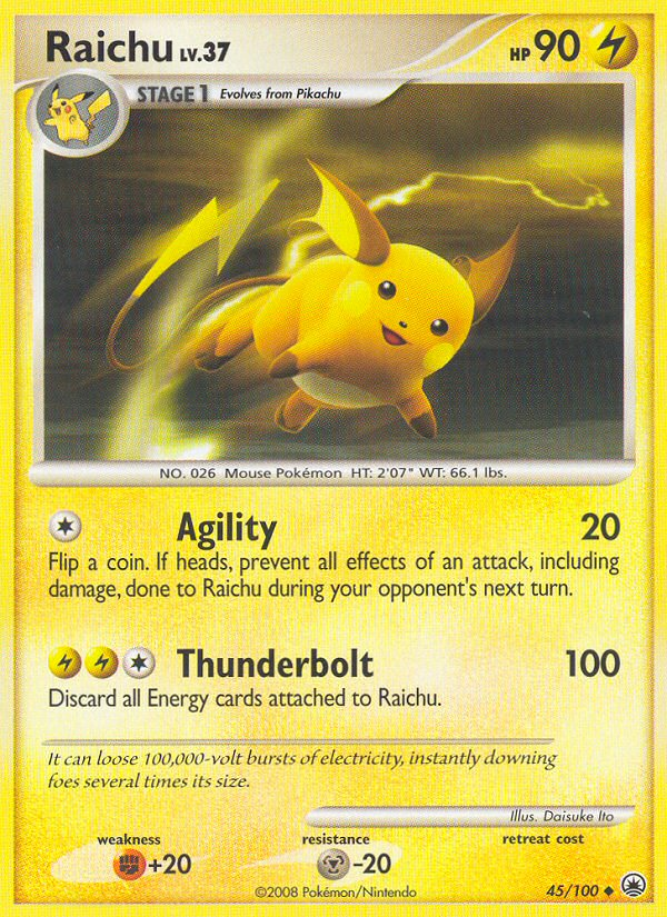 Raichu (45/100) [Diamond & Pearl: Majestic Dawn] | Eastridge Sports Cards & Games