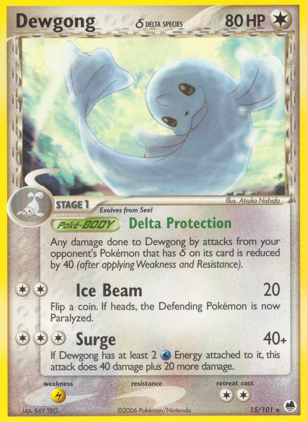 Dewgong (15/101) (Delta Species) [EX: Dragon Frontiers] | Eastridge Sports Cards & Games